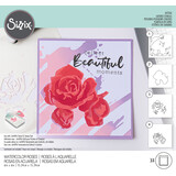 Sizzix Layered Stencils by Olivia Rose Watercolor Roses (4pcs) (665266) (DISCONTINUED)