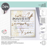 Sizzix Layered Stencils by Olivia Rose Scroll Text (4pcs) (664916) (DISCONTINUED)