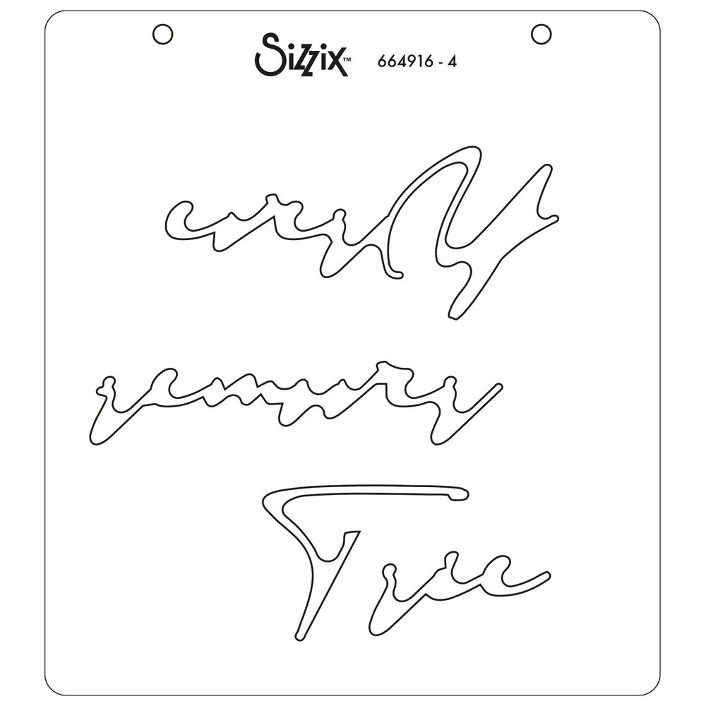 Sizzix Layered Stencils by Olivia Rose Scroll Text (4pcs) (664916) (DISCONTINUED) Sizzix Layered Stencils by Olivia Rose Scroll Text (4pcs) (664916) (DISCONTINUED)