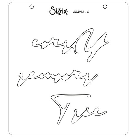 Sizzix Layered Stencils by Olivia Rose Scroll Text (4pcs) (664916) (DISCONTINUED) Sizzix Layered Stencils by Olivia Rose Scroll Text (4pcs) (664916) (DISCONTINUED)