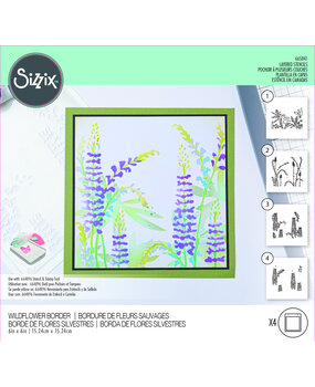 Sizzix Layered Stencils by Olivia Rose Layered Wildflowers (4pcs) (665841) (DISCONTINUED)