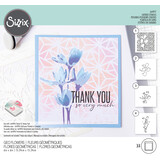 Sizzix Layered Stencils by Olivia Rose Geo Flowers (4pcs) (664917) (DISCONTINUED)