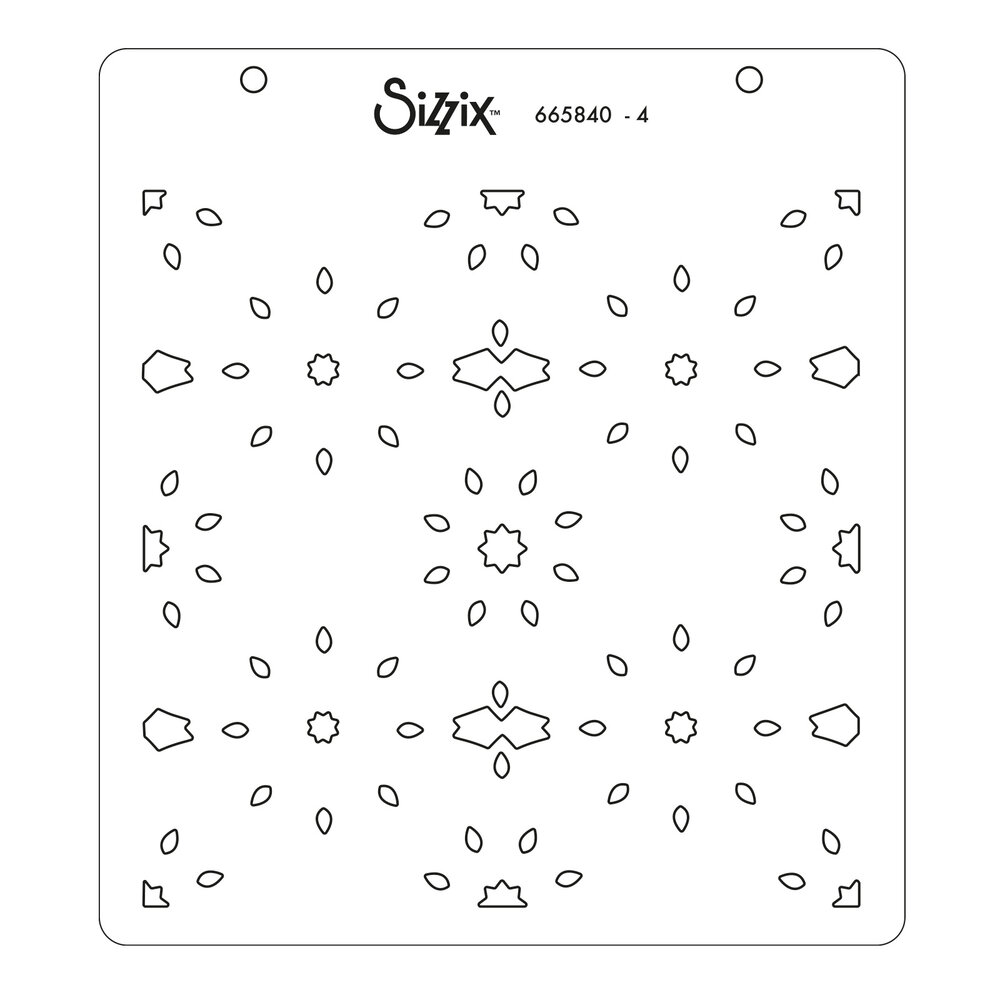 Sizzix Layered Stencils by Olivia Rose Geo Background (4pcs) (665840) (DISCONTINUED)