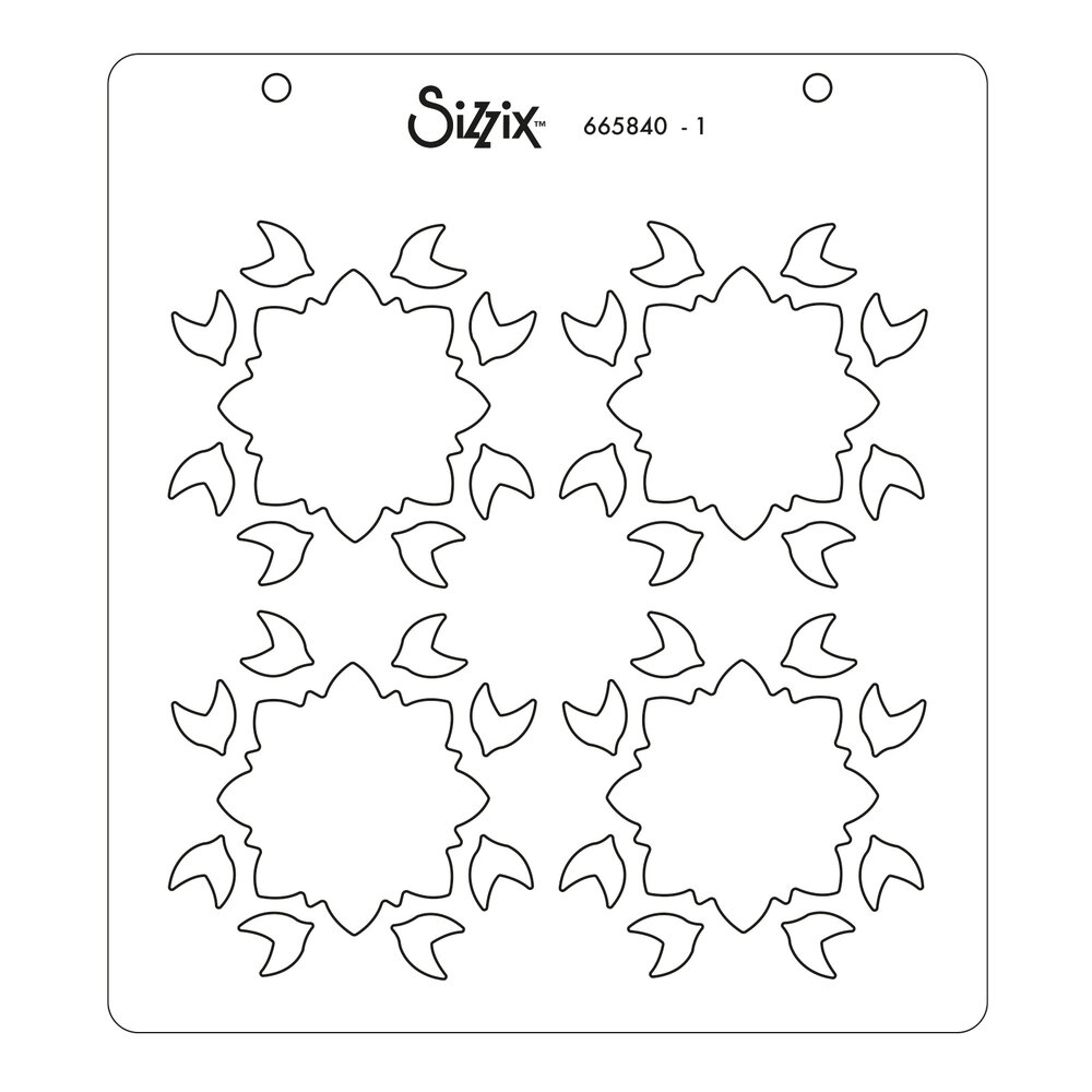 Sizzix Layered Stencils by Olivia Rose Geo Background (4pcs) (665840) (DISCONTINUED)