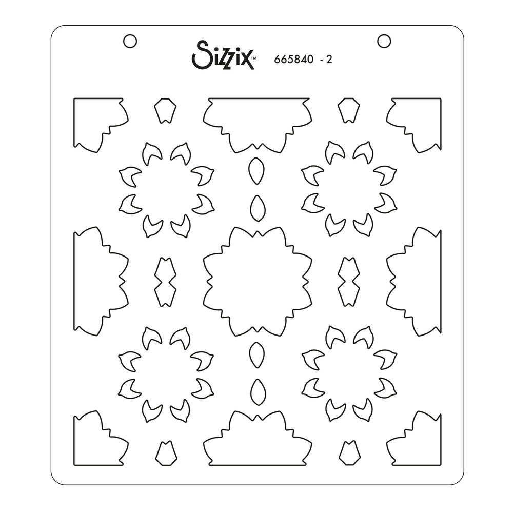 Sizzix Layered Stencils by Olivia Rose Geo Background (4pcs) (665840) (DISCONTINUED)
