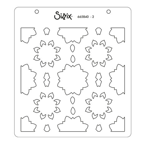 Sizzix Layered Stencils by Olivia Rose Geo Background (4pcs) (665840) (DISCONTINUED)