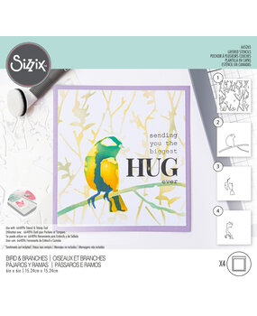 Sizzix Layered Stencils by Olivia Rose Bird & Branches (4pcs) (665265) (DISCONTINUED)