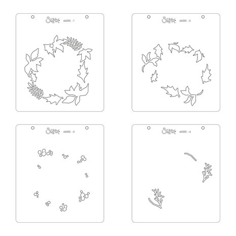 Sizzix Layered Stencils by Lisa Jones Holly Wreath (4pcs) (665933) (DISCONTINUED) Sizzix Layered Stencils by Lisa Jones Holly Wreath (4pcs) (665933) (DISCONTINUED)