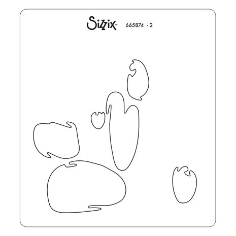 Sizzix Layered Stencils by Lisa Jones Abstract Marks (4pcs) (665874) (DISCONTINUED)