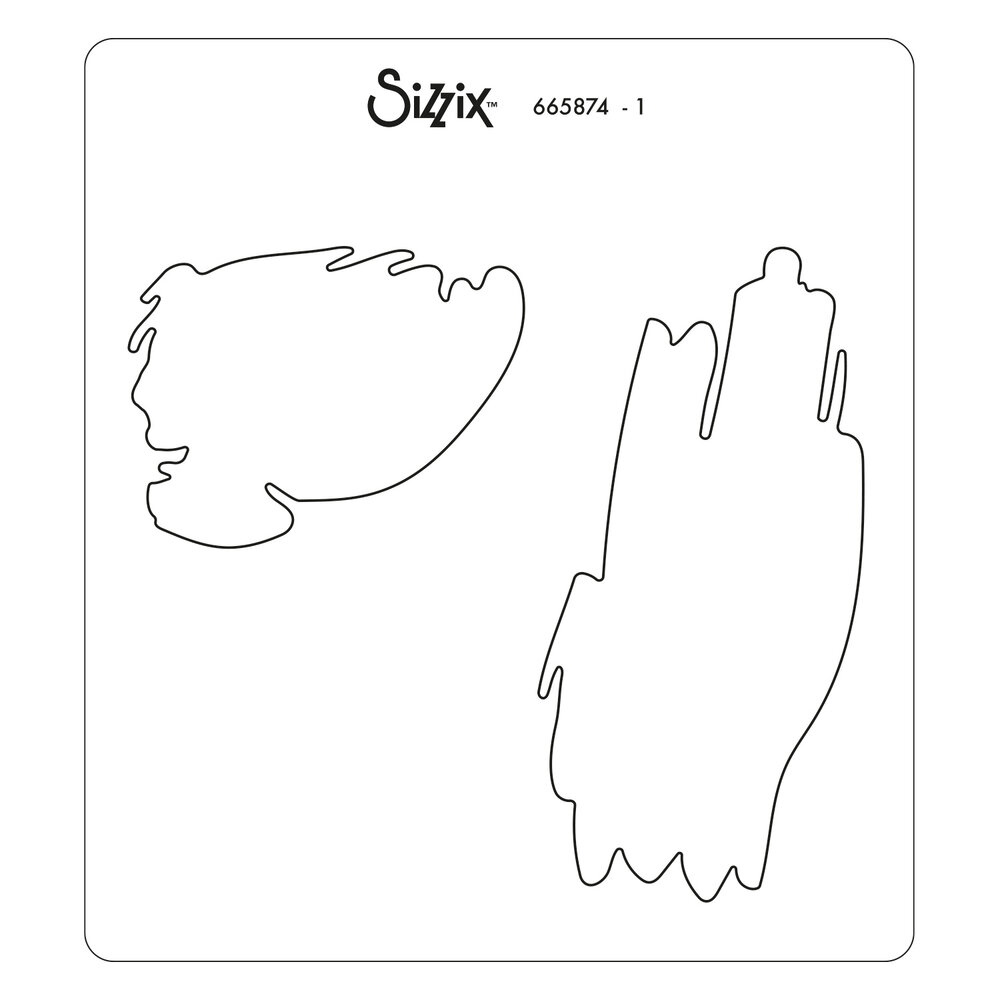 Sizzix Layered Stencils by Lisa Jones Abstract Marks (4pcs) (665874) (DISCONTINUED)