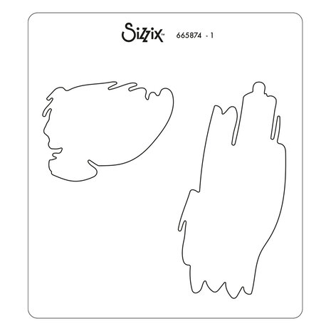 Sizzix Layered Stencils by Lisa Jones Abstract Marks (4pcs) (665874) (DISCONTINUED)