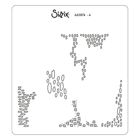 Sizzix Layered Stencils by Lisa Jones Abstract Marks (4pcs) (665874) (DISCONTINUED)