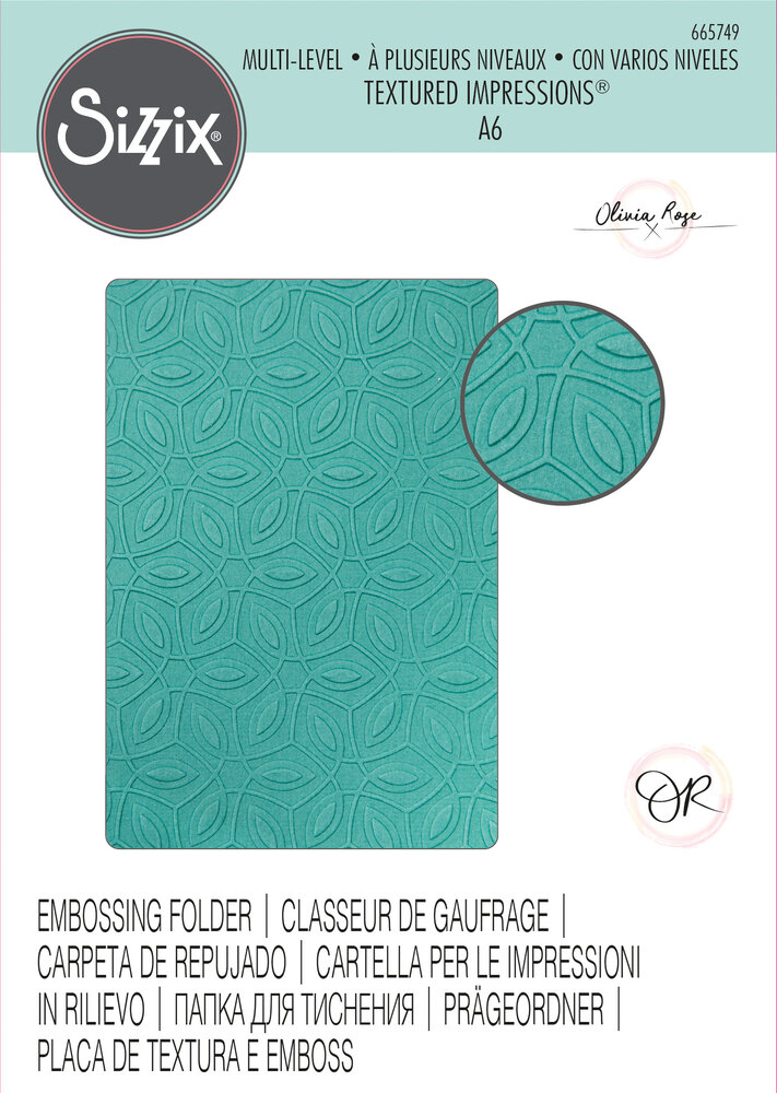 Sizzix Multi-Level Textured Impressions by Olivia Rose Ornamental Pattern (665749) (DISCONTINUED)