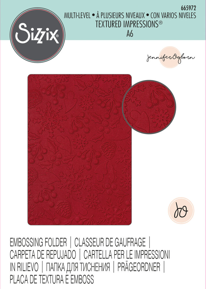 Sizzix Multi-Level Textured Impressions by Jennifer Ogborn Winter Pattern (665972) (DISCONTINUED) Sizzix Multi-Level Textured Impressions by Jennifer Ogborn Winter Pattern (665972) (DISCONTINUED)