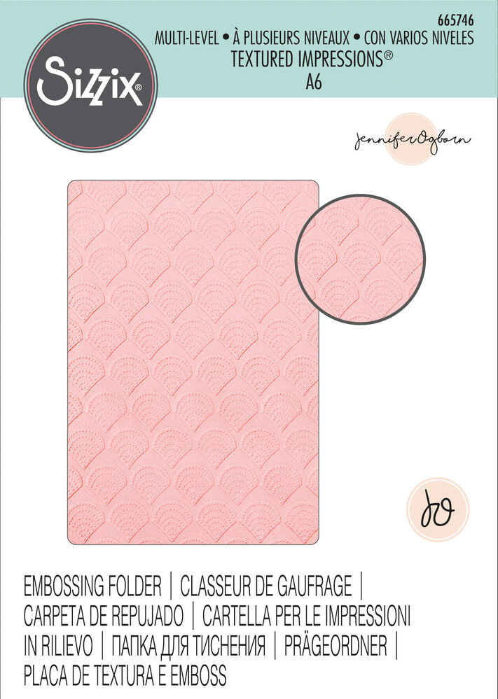 Sizzix Multi-Level Textured Impressions by Jennifer Ogborn Fan Tile (665746) (DISCONTINUED) Sizzix Multi-Level Textured Impressions by Jennifer Ogborn Fan Tile (665746) (DISCONTINUED)