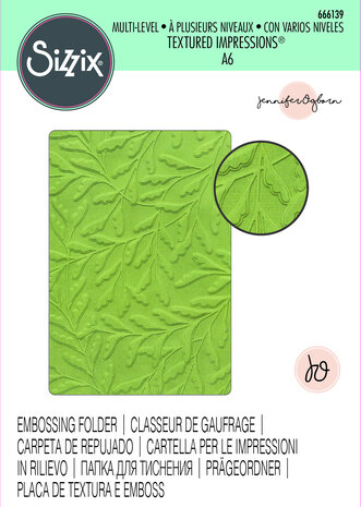 Sizzix Multi-Level Textured Impressions by Jennifer Ogborn Delicate Leaves (666139) (DISCONTINUED)