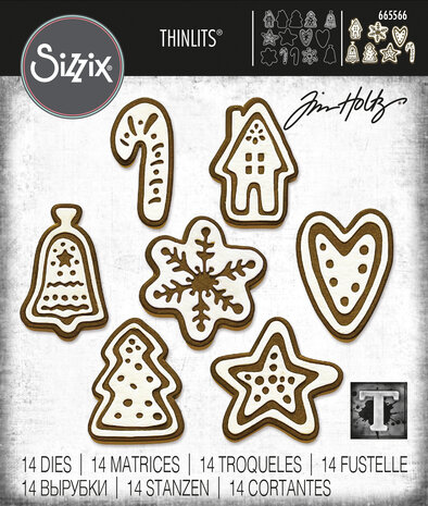 Sizzix Thinlits Die by Tim Holtz Christmas Cookies (14pcs) (665566) (DISCONTINUED) Sizzix Thinlits Die by Tim Holtz Christmas Cookies (14pcs) (665566) (DISCONTINUED)