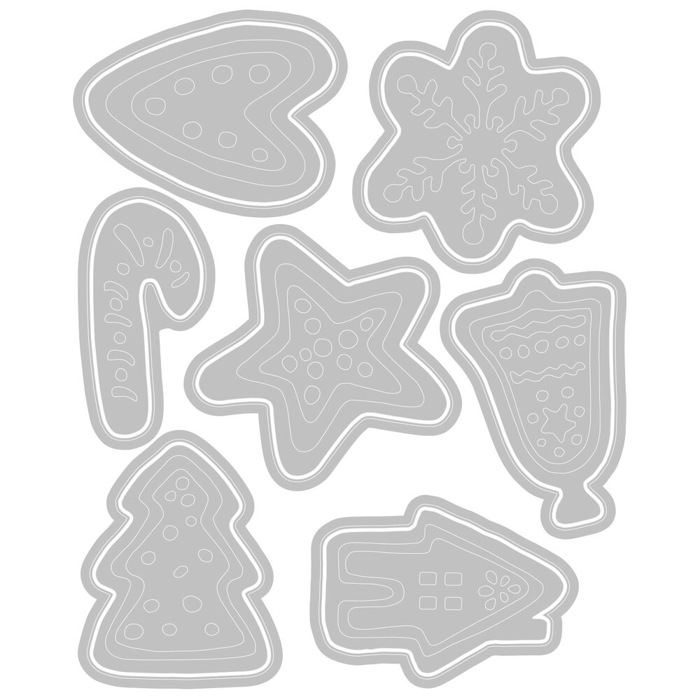 Sizzix Thinlits Die by Tim Holtz Christmas Cookies (14pcs) (665566) (DISCONTINUED) Sizzix Thinlits Die by Tim Holtz Christmas Cookies (14pcs) (665566) (DISCONTINUED)