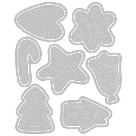 Sizzix Thinlits Die by Tim Holtz Christmas Cookies (14pcs) (665566) (DISCONTINUED) Sizzix Thinlits Die by Tim Holtz Christmas Cookies (14pcs) (665566) (DISCONTINUED)