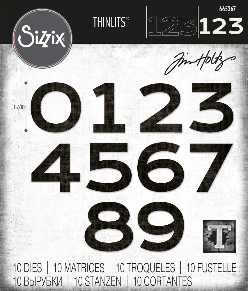 Sizzix Thinlits Die by Tim Holtz Countdown (10pcs) (665367)
