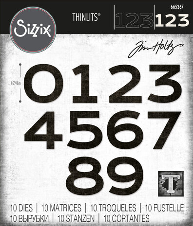 Sizzix Thinlits Die by Tim Holtz Countdown (10pcs) (665367)