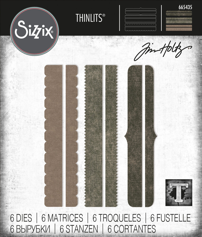 Sizzix Thinlits Die by Tim Holtz Decorative Trims (6pcs) (665435)