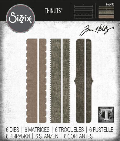 Sizzix Thinlits Die by Tim Holtz Decorative Trims (6pcs) (665435)