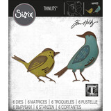 Sizzix Thinlits Die by Tim Holtz Feathered Friends (6pcs)  (664433) Sizzix Thinlits Die by Tim Holtz Feathered Friends (6pcs)  (664433)