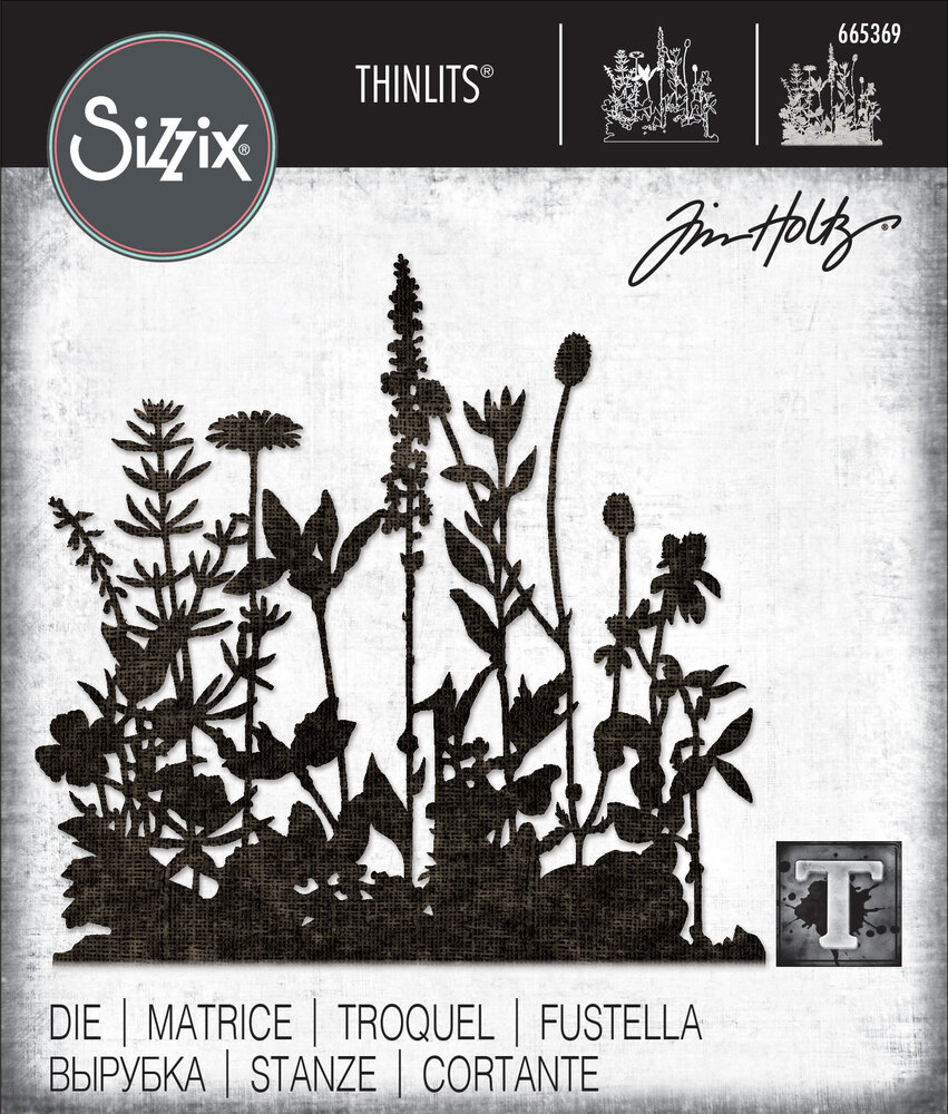 Sizzix Thinlits Die by Tim Holtz Flower Field (665369) Sizzix Thinlits Die by Tim Holtz Flower Field (665369)