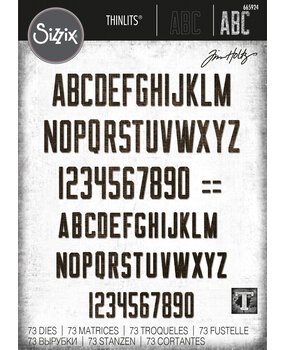 Sizzix Thinlits Die by Tim Holtz Alphanumeric Theory (73pcs) (665924)