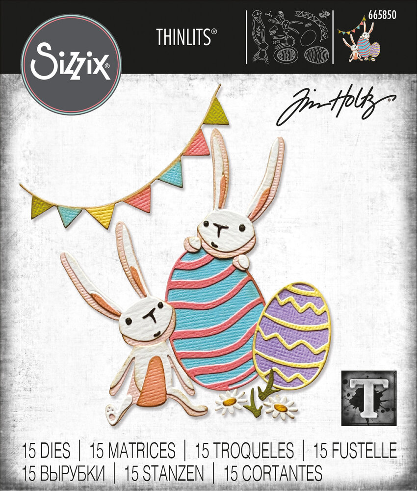 Sizzix Thinlits Die by Tim Holtz Bunny Games (15pcs) (665850) (DISCONTINUED) Sizzix Thinlits Die by Tim Holtz Bunny Games (15pcs) (665850) (DISCONTINUED)