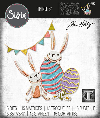 Sizzix Thinlits Die by Tim Holtz Bunny Games (15pcs) (665850) (DISCONTINUED) Sizzix Thinlits Die by Tim Holtz Bunny Games (15pcs) (665850) (DISCONTINUED)