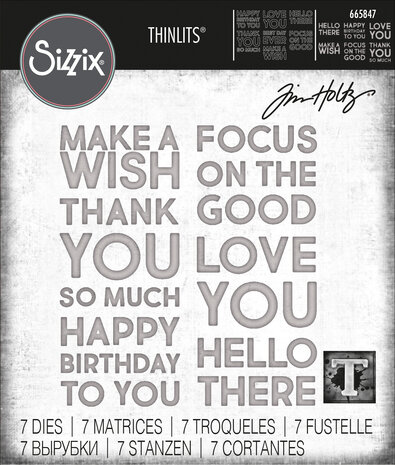 Sizzix Thinlits Die by Tim Holtz Bold Text #1 (7pcs) (665847) (DISCONTINUED) Sizzix Thinlits Die by Tim Holtz Bold Text #1 (7pcs) (665847) (DISCONTINUED)