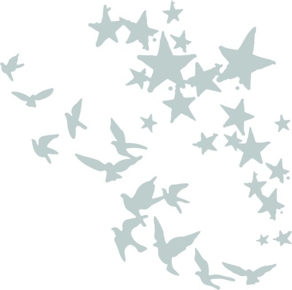 Sizzix Thinlits Die by Pete Hughes Birds and Stars (2pcs) (662673) (DISCONTINUED)