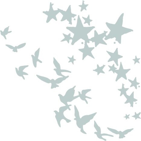 Sizzix Thinlits Die by Pete Hughes Birds and Stars (2pcs) (662673) (DISCONTINUED)