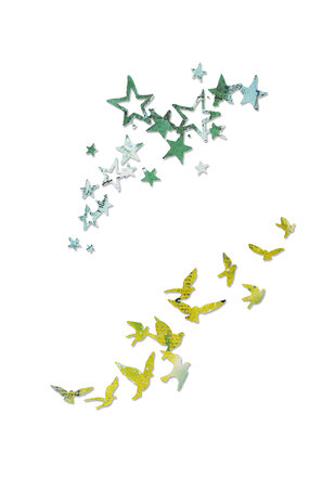 Sizzix Thinlits Die by Pete Hughes Birds and Stars (2pcs) (662673) (DISCONTINUED)