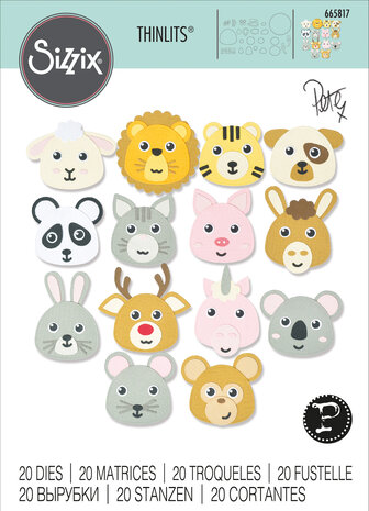 Sizzix Thinlits Die by Pete Hughes Build an Animal (20pcs) (665817) (DISCONTINUED)