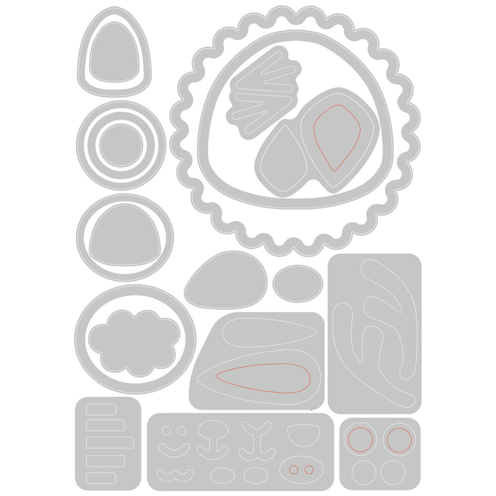 Sizzix Thinlits Die by Pete Hughes Build an Animal (20pcs) (665817) (DISCONTINUED)