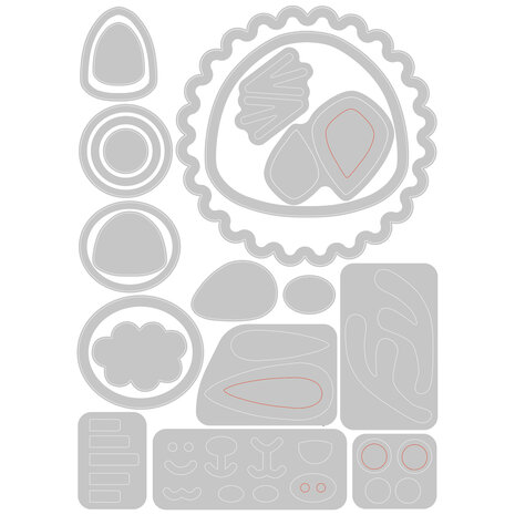 Sizzix Thinlits Die by Pete Hughes Build an Animal (20pcs) (665817) (DISCONTINUED)