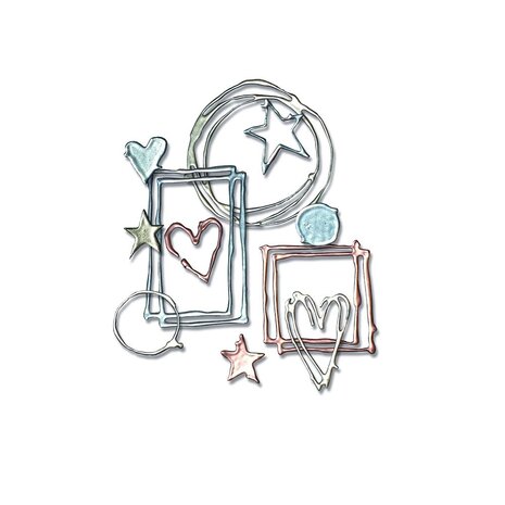 Sizzix Thinlits Die by Pete Hughes Mixed Media Motifs (10pcs) (665039) (DISCONTINUED)