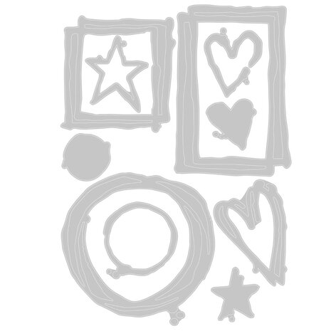 Sizzix Thinlits Die by Pete Hughes Mixed Media Motifs (10pcs) (665039) (DISCONTINUED)