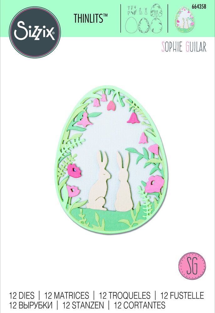 Sizzix Thinlits Die by Sophie Guilar Layered Spring (11pcs) (664358) (DISCONTINUED)