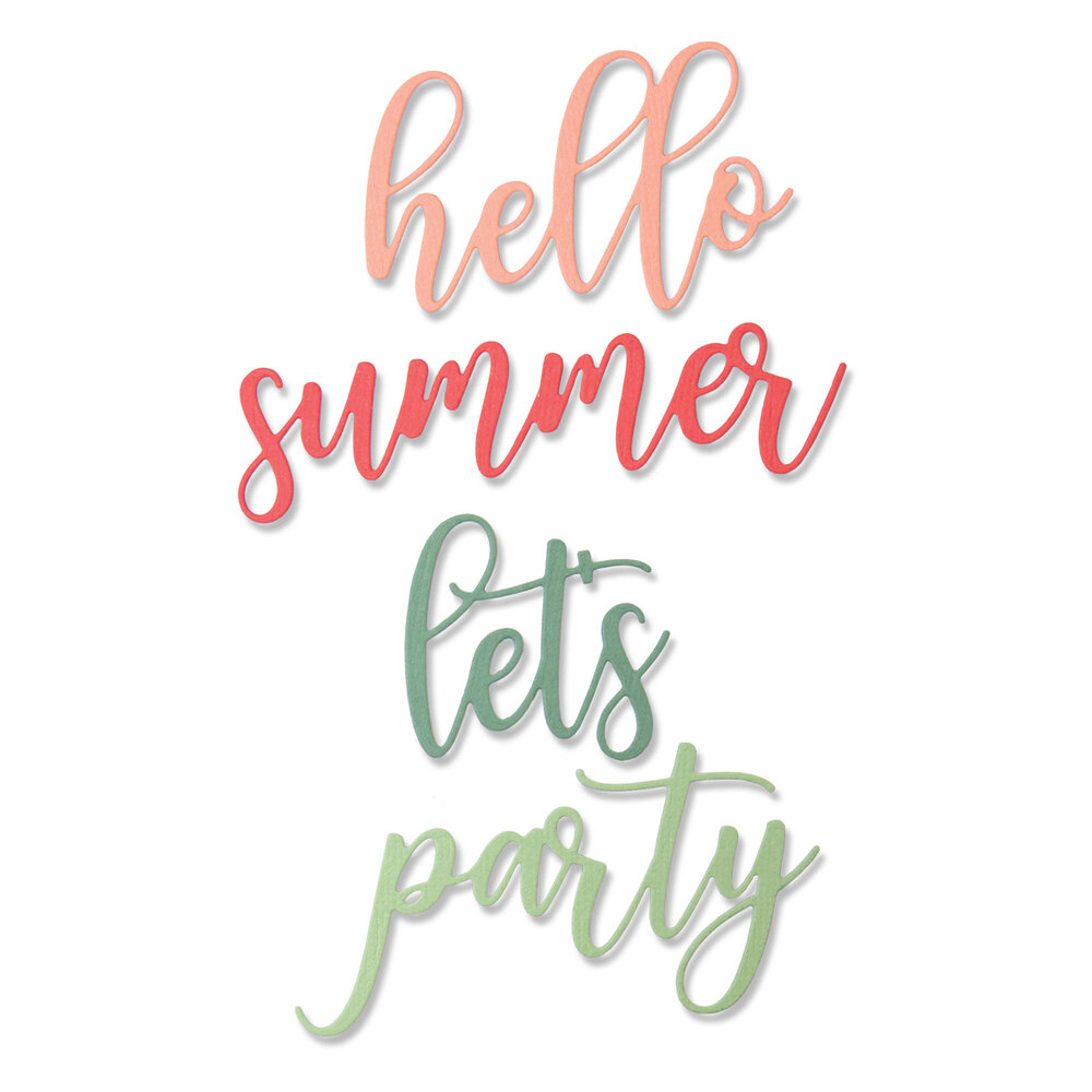 Sizzix Thinlits Die by Sophie Guilar Party Phrases (4pcs) (664469) (DISCONTINUED) Sizzix Thinlits Die by Sophie Guilar Party Phrases (4pcs) (664469) (DISCONTINUED)