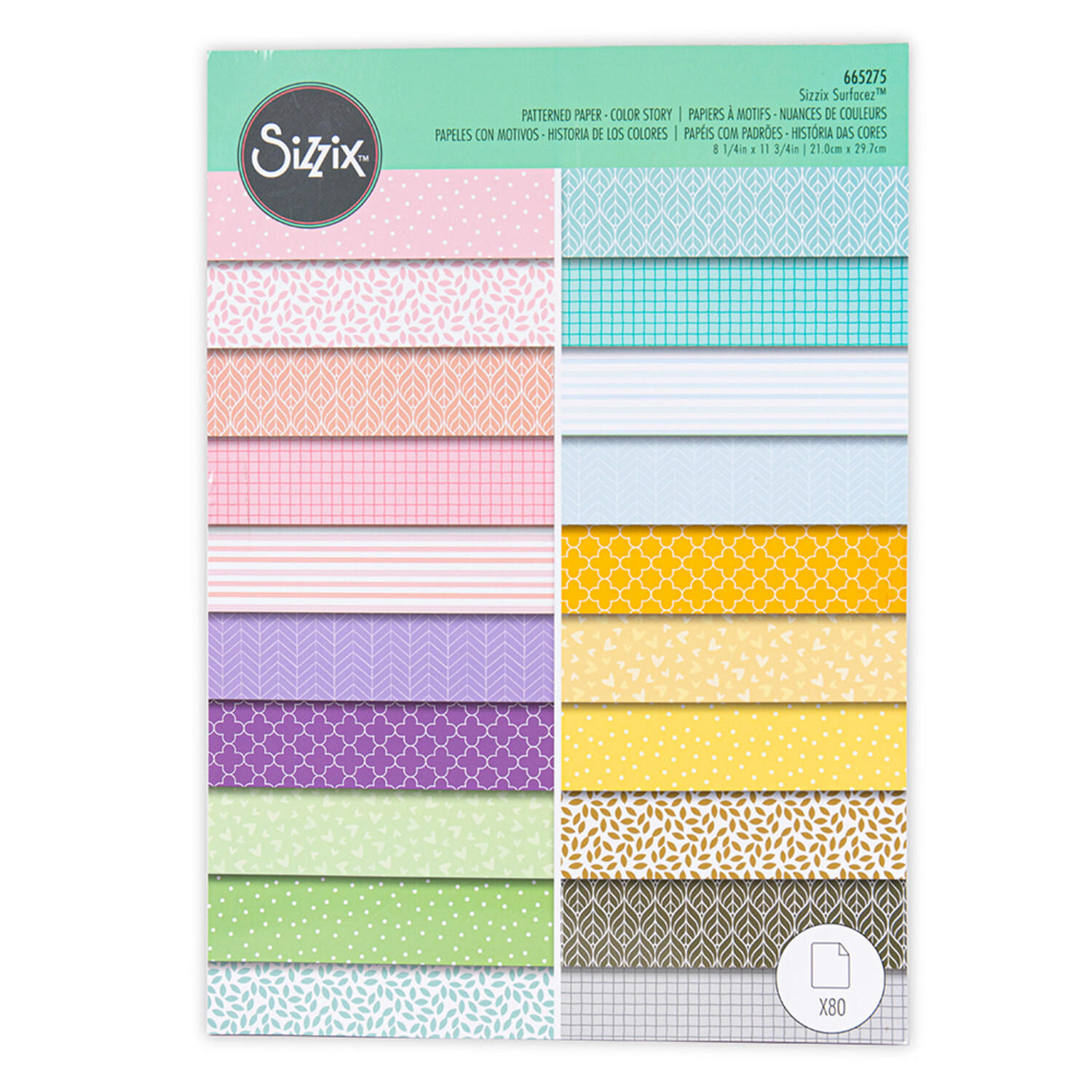  Sizzix Thinlits Die Set , Envelope Liners, A7, 7 Pack, One  Size, Multicolor 7 Piece