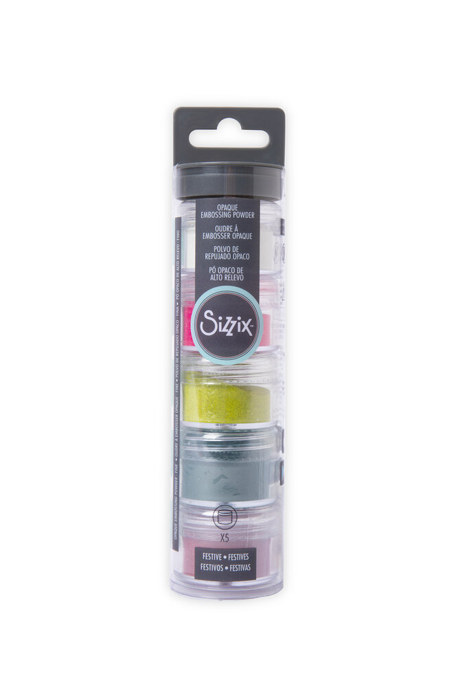Sizzix Opaque Embossing Powder Festive 5x12g (664670) (DISCONTINUED)