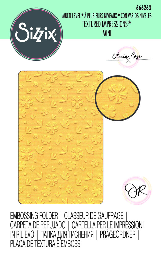 Sizzix Multi-Level Textured Impressions Mini by Olivia Rose Scattered Florals (666263) (DISCONTINUED) Sizzix Multi-Level Textured Impressions Mini by Olivia Rose Scattered Florals (666263) (DISCONTINUED)