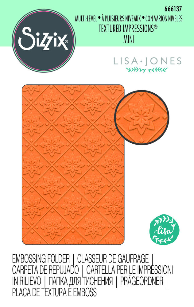Sizzix Multi-Level Textured Impressions Mini by Lisa Jones Mosaic (666137) (DISCONTINUED)
