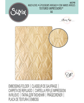 Sizzix Multi-Level Textured Impressions by Olivia Rose Rhombus Line Pattern (665740) (DISCONTINUED)