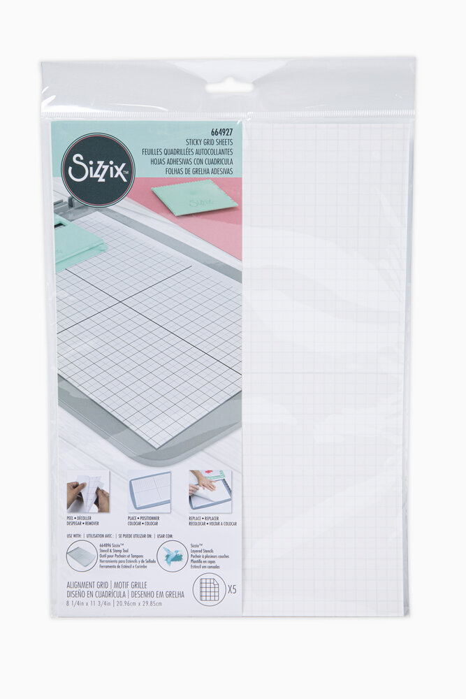 Sizzix Sticky Grid Sheets 8 1/4x11 5/8 Inch (5pcs) (664927) Sizzix Sticky Grid Sheets 8 1/4x11 5/8 Inch (5pcs) (664927)