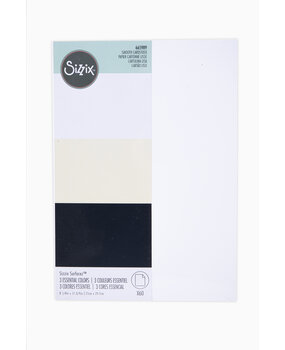 Sizzix Smooth Cardstock A4 Black/Ivory/White (3x30pcs) (665989)
